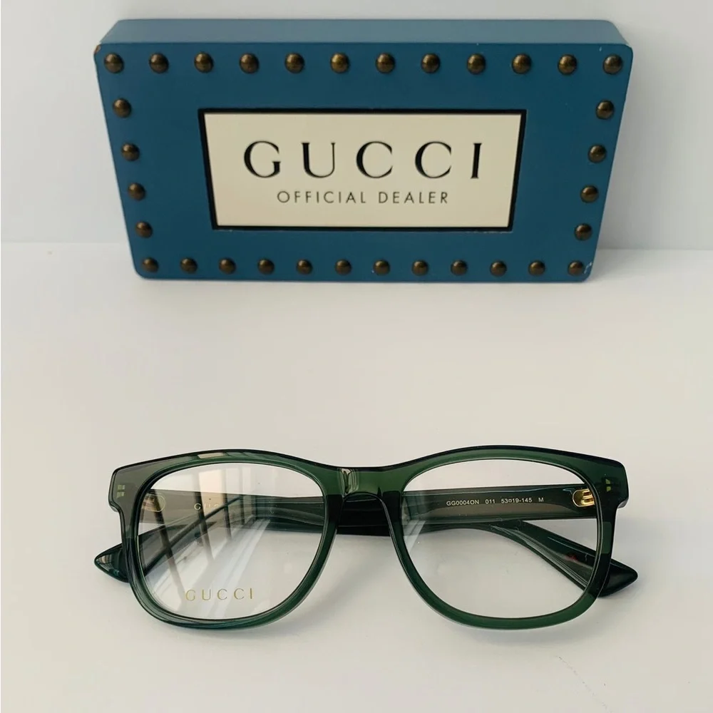 New Authentic Women GUCCI GG0004ON Green 011 Eyelashes